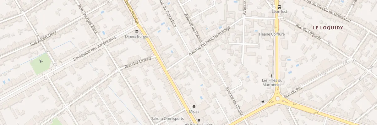 Plan du 2 Av de la Paix à Nantes