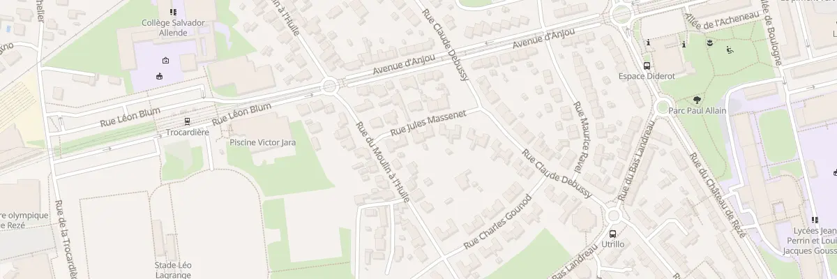 Plan du 7 Rue Jules Massenet à Rezé