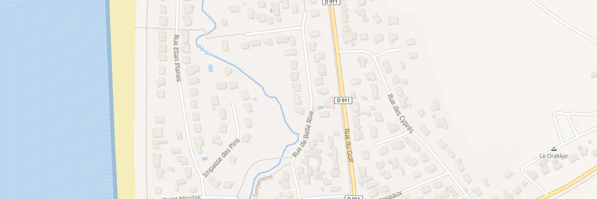 Plan du 204 Rue de Belle Rive à Saint-Pair-sur-Mer