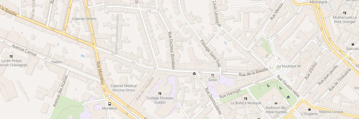 Plan du 32 Rue de la Bastille à Nantes