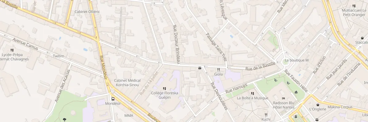 Plan du 34B Rue de la Bastille à Nantes