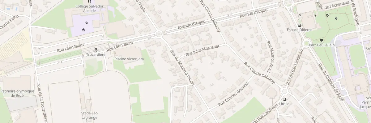 Plan du 11 Rue Jules Massenet à Rezé
