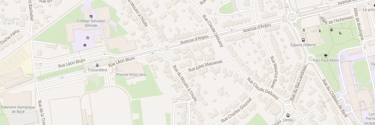Plan du 12 Rue Jules Massenet à Rezé