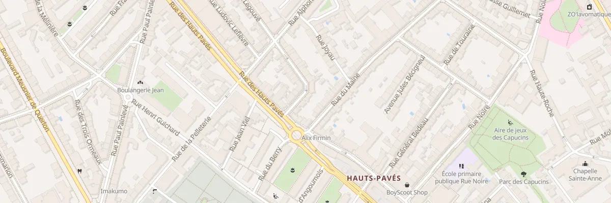 Plan du 6 Rue Ernest Legouvé à Nantes