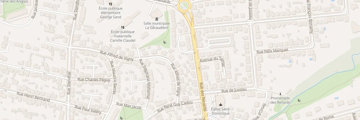 Plan du 16 Rue Alfred de Vigny à Nantes