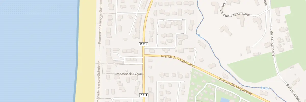 Plan du 1 Av des Huguenants -Jullouvill à Jullouville