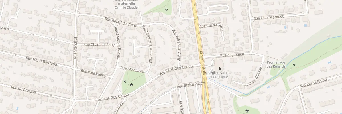 Plan du 1 Rue Alfred de Vigny à Nantes