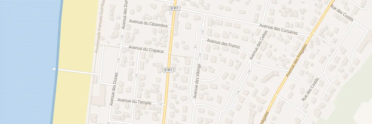 Plan du 8 Av des Vikings -Jullouville à Jullouville