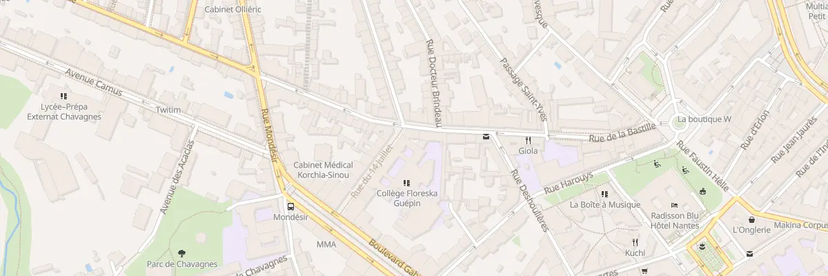 Plan du 23B Rue de la Bastille à Nantes