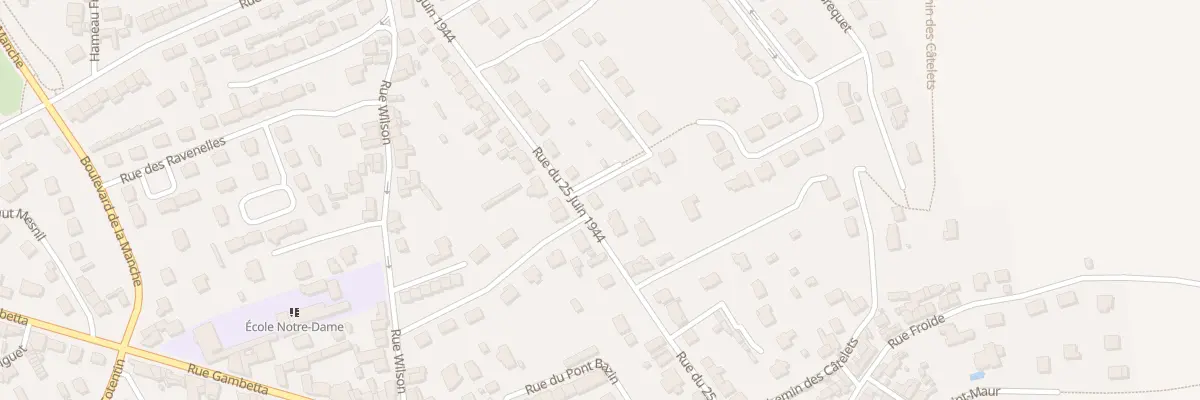 Plan du 240 Rue du 25 Juin 1944 à Cherbourg-en-Cotentin