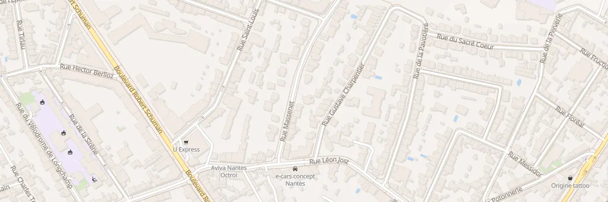 Plan du 16 Rue Massenet à Nantes