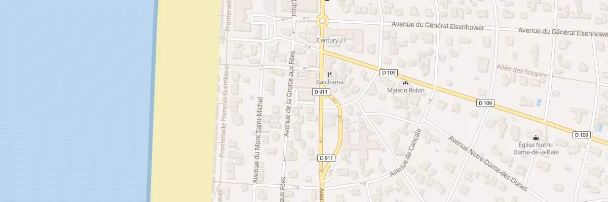 Plan du 20 Av Mal Leclerc -Jullouville à Jullouville