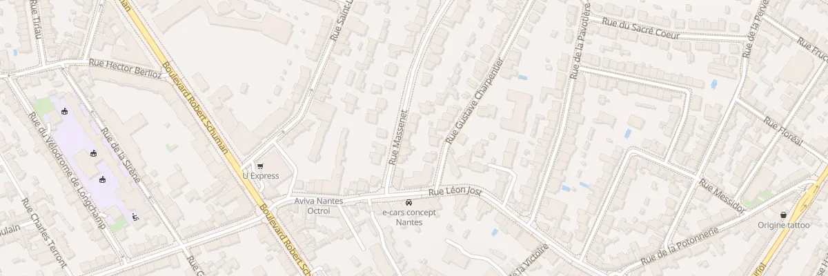 Plan du 10 Rue Massenet à Nantes