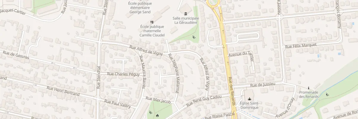 Plan du 15 Rue Alfred de Vigny à Nantes