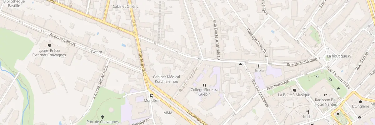 Plan du 25B Rue de la Bastille à Nantes
