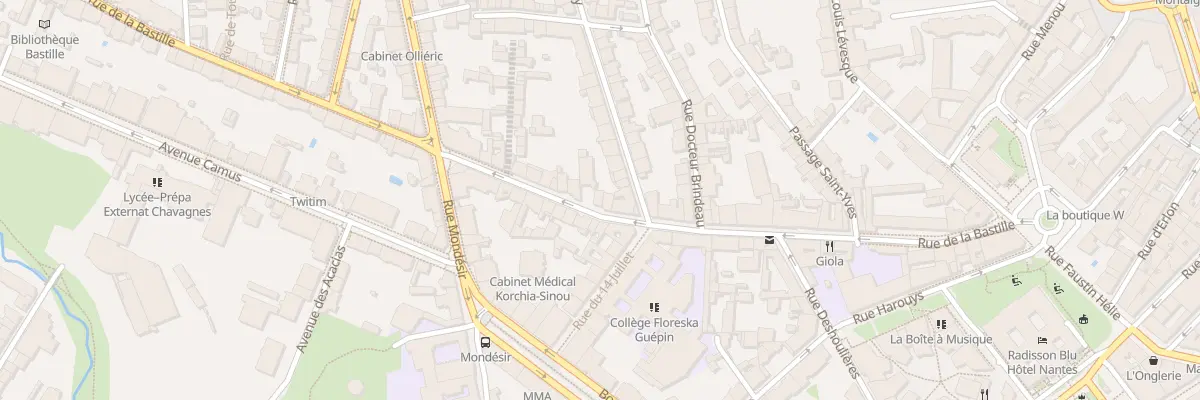Plan du 42B Rue de la Bastille à Nantes