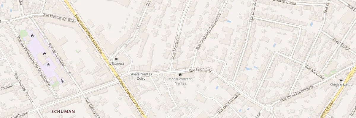 Plan du 4 Rue Massenet à Nantes