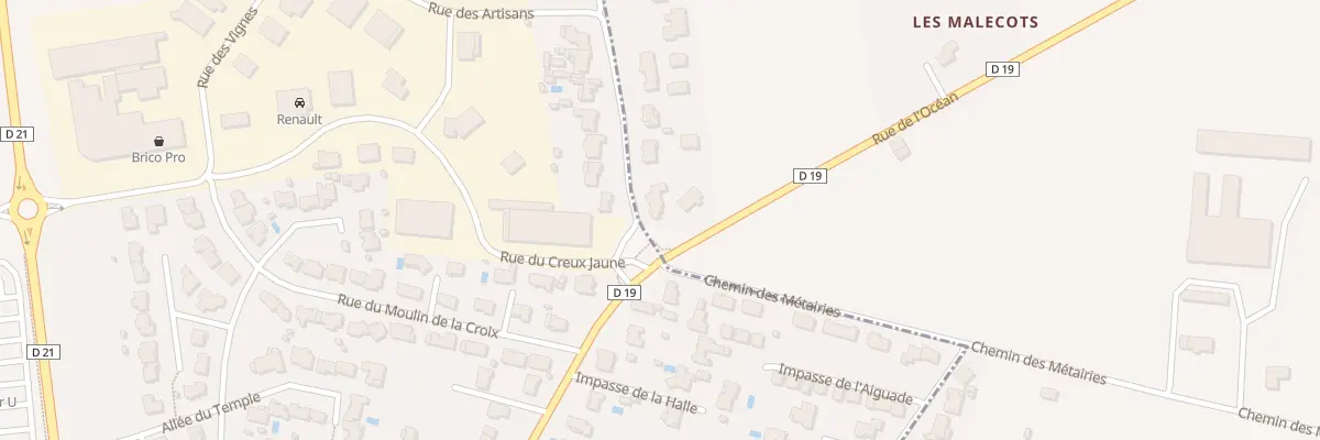 Plan du 2 Rue des aires à Saint-Vincent-sur-Jard