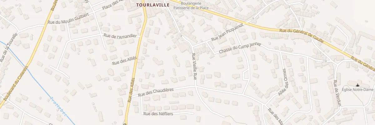 Plan du 40 Rue Les Vieilles Rues Tourlavi à Cherbourg-en-Cotentin