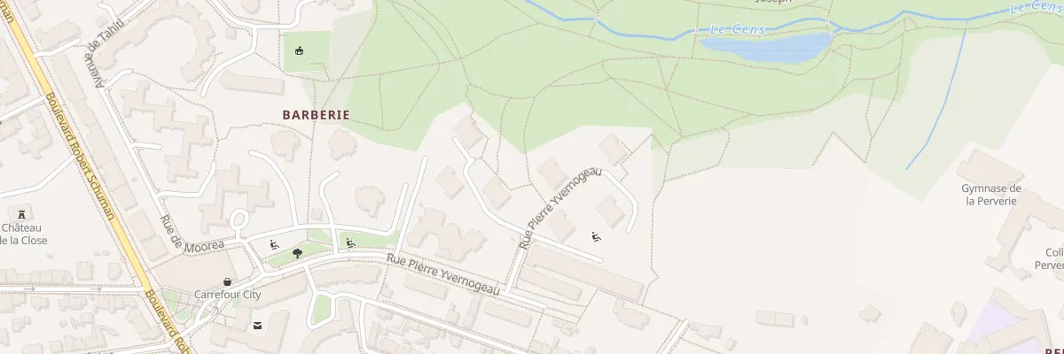 Plan du 1 Rue Pierre Yvernogeau à Nantes