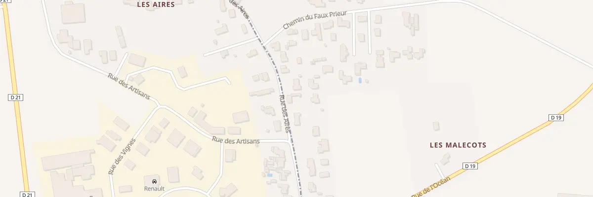 Plan du 18 Rue des aires à Saint-Vincent-sur-Jard