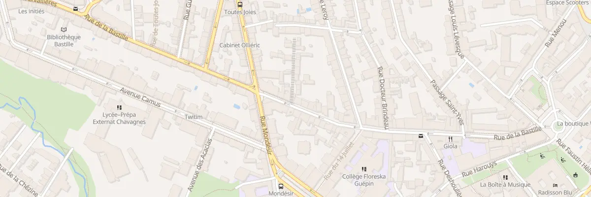 Plan du 52B Rue de la Bastille à Nantes