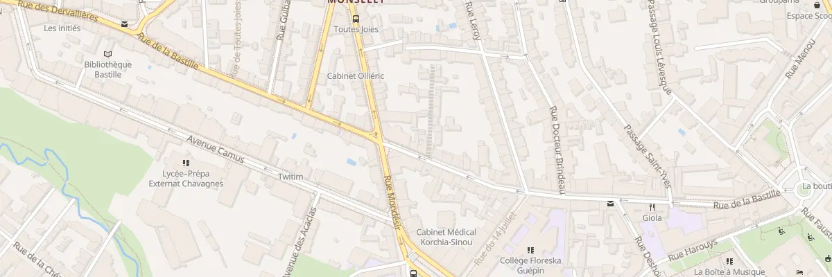 Plan du 56 Rue de la Bastille à Nantes