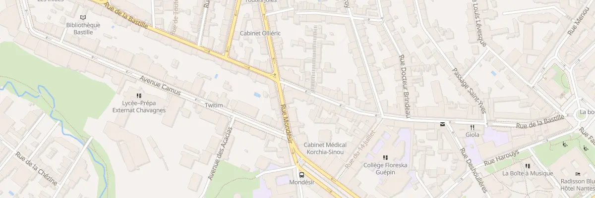 Plan du 37B Rue de la Bastille à Nantes
