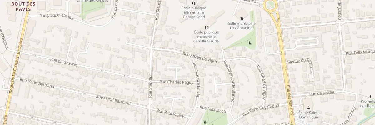 Plan du 25 Rue Alfred de Vigny à Nantes