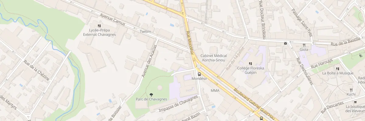 Plan du 13 Rue Mondésir à Nantes
