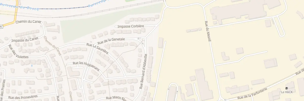 Plan du 166 Rue Bernard d’Abbeville à Granville