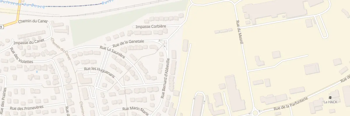 Plan du 160 Rue Bernard d’Abbeville à Granville