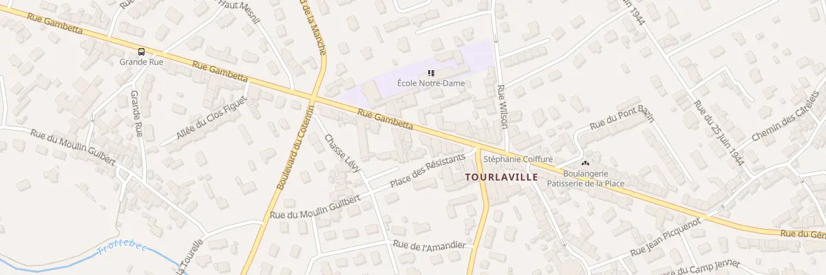 Plan du 190 Rue Gambetta - Tourlaville à Cherbourg-en-Cotentin