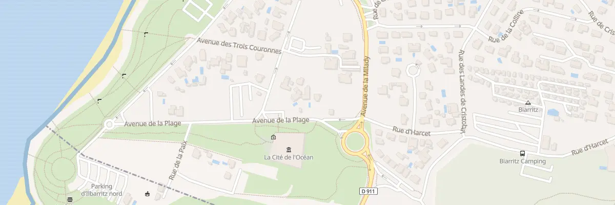 Plan du 6 Av de la Plage à Biarritz