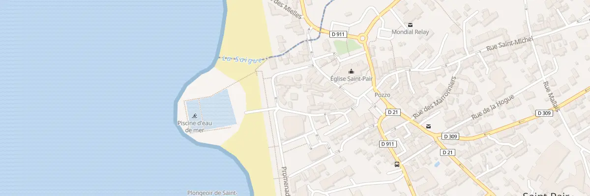 Plan du 98 Rue de la Plage à Saint-Pair-sur-Mer