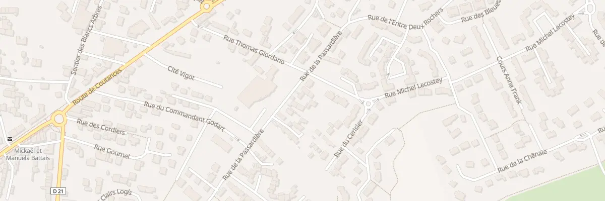 Plan du 12 Rue de la Passardière à Donville-les-Bains