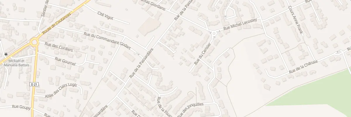 Plan du 8 Rue de la Passardière à Donville-les-Bains