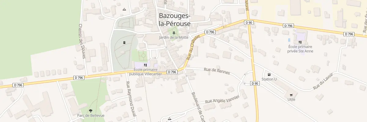 Plan du 8 Rue du Châtelet à Bazouges-la-Pérouse