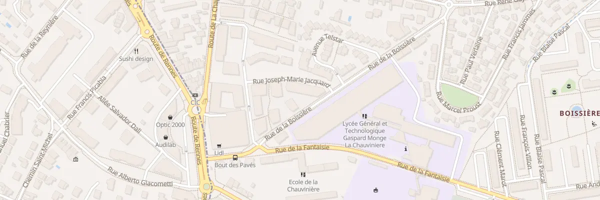 Plan du 5 Rue de la Boissière à Nantes