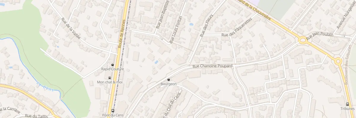 Plan du 23 Rue Chanoine Poupard à Nantes
