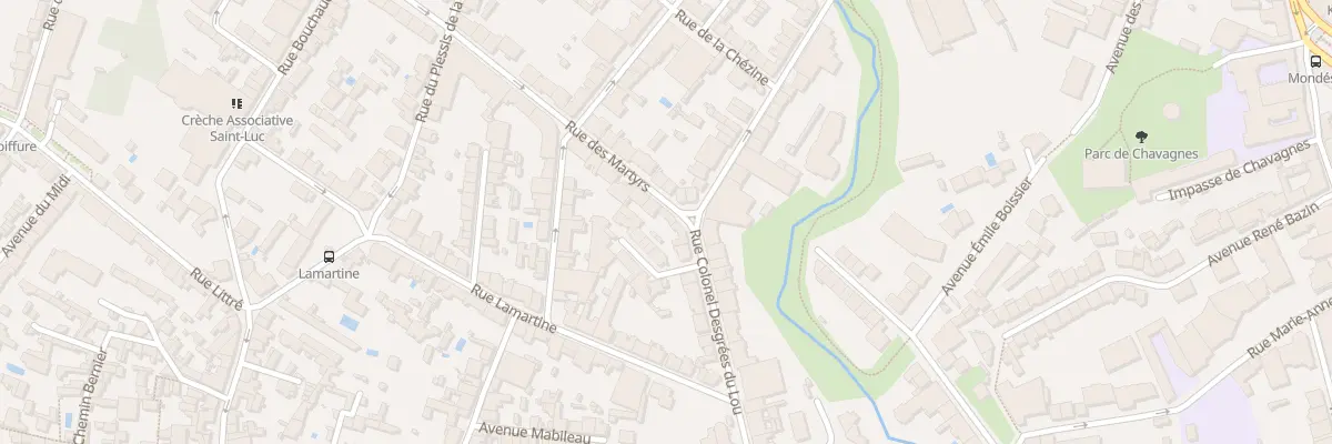 Plan du 1 Rue des Martyrs à Nantes