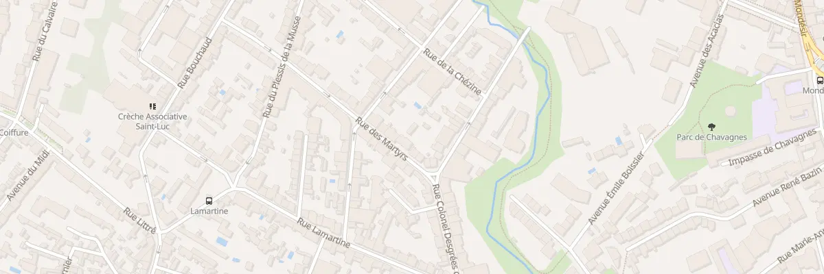 Plan du 8 Rue des Martyrs à Nantes