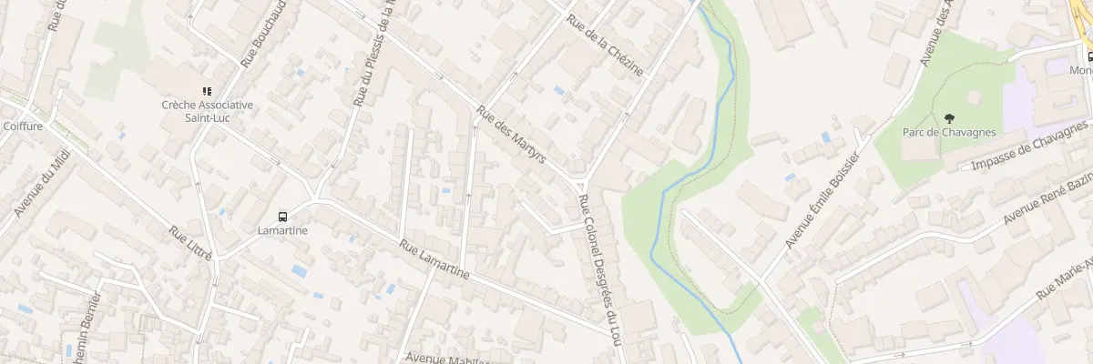 Plan du 3 Rue des Martyrs à Nantes