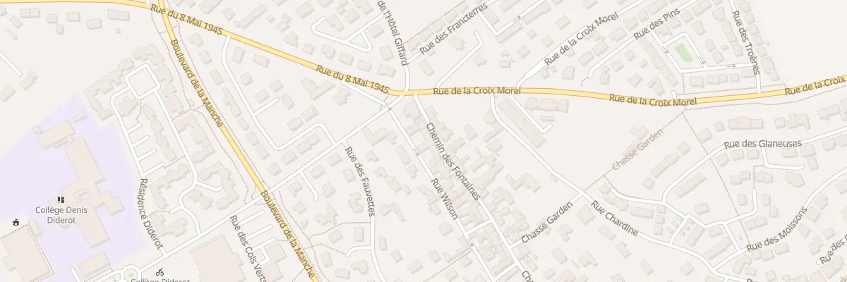 Plan du 1082 Rue Wilson à Cherbourg-en-Cotentin
