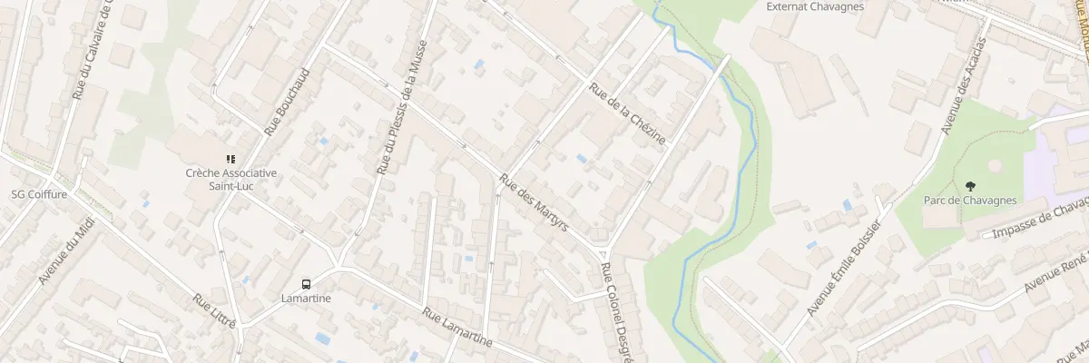 Plan du 12 Rue des Martyrs à Nantes