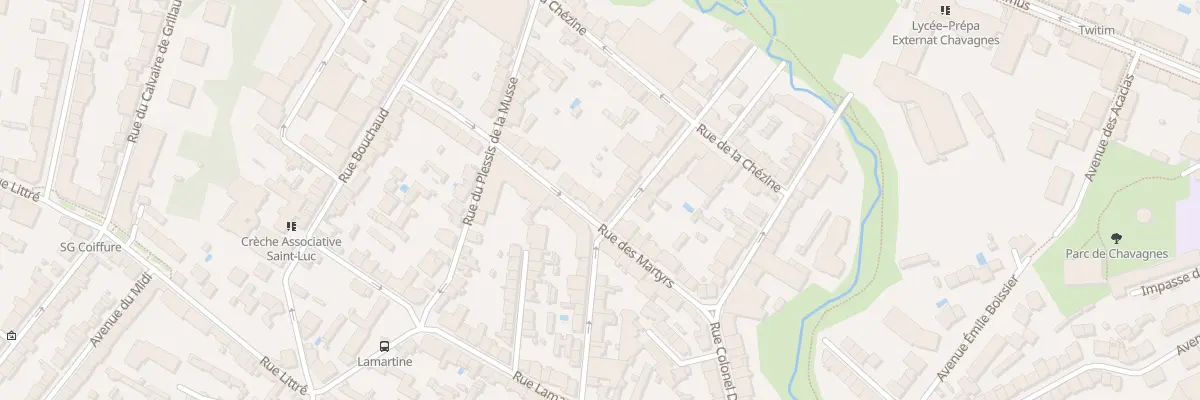 Plan du 16 Rue des Martyrs à Nantes