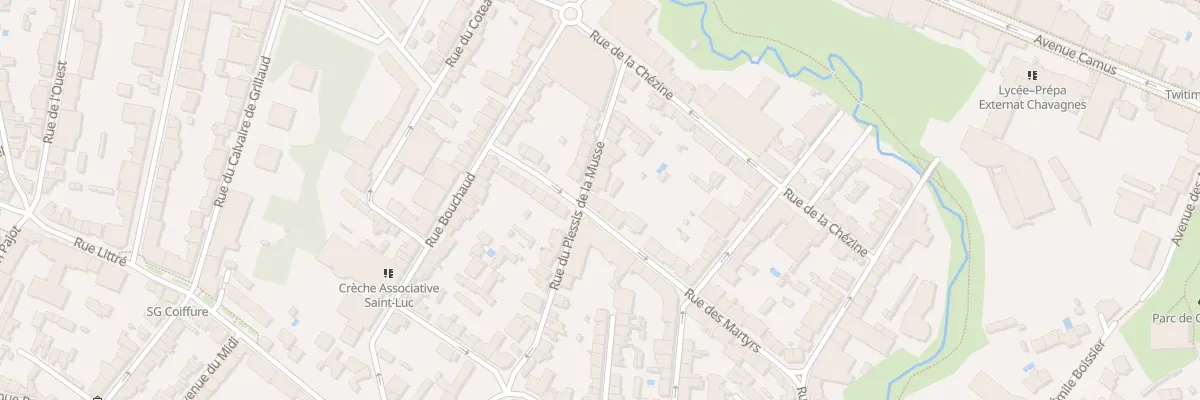 Plan du 28 Rue des Martyrs à Nantes