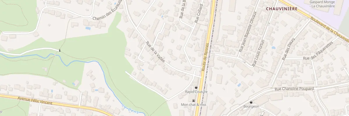 Plan du 10 Rue de la Vallée à Orvault