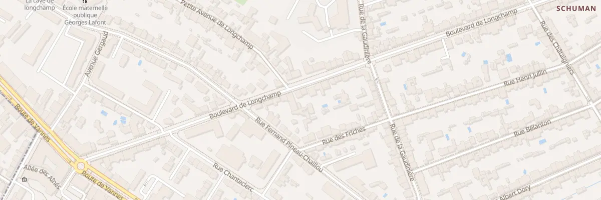 Plan du 97 Bd de Longchamp à Nantes