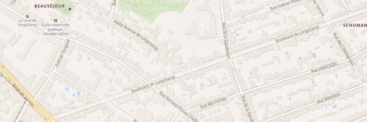 Plan du 96 Bd de Longchamp à Nantes